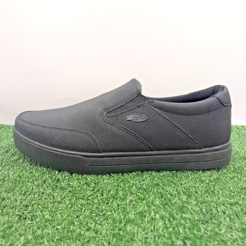 Dr Schollls Valium Shoes Mens 11 M Work Sneakers Flat Black Fabric Slip On - Picture 7 of 11